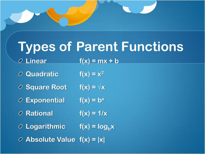 ppt-transformations-of-the-parent-functions-powerpoint-presentation