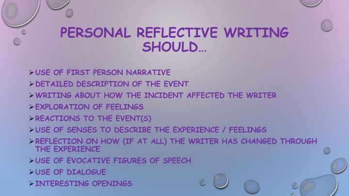 Reflective writing powerpoint presentations