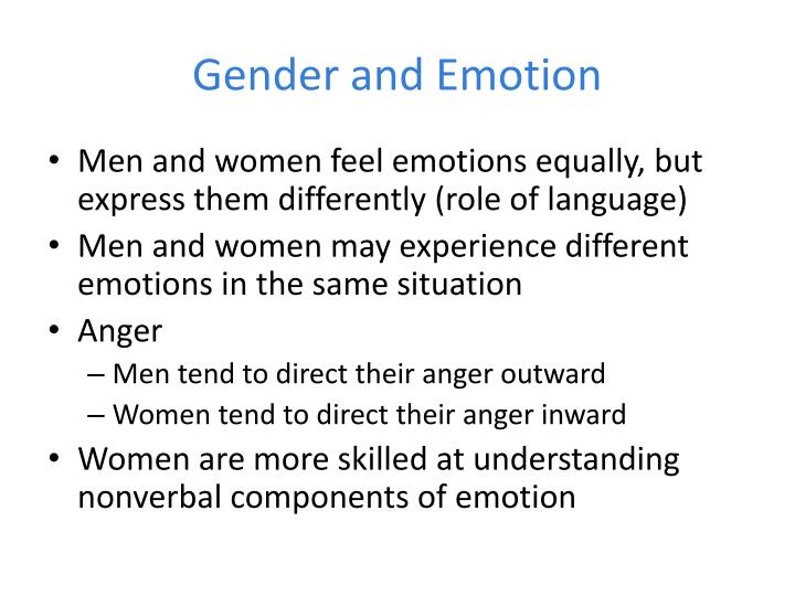 Emotions Through Culture And Gender