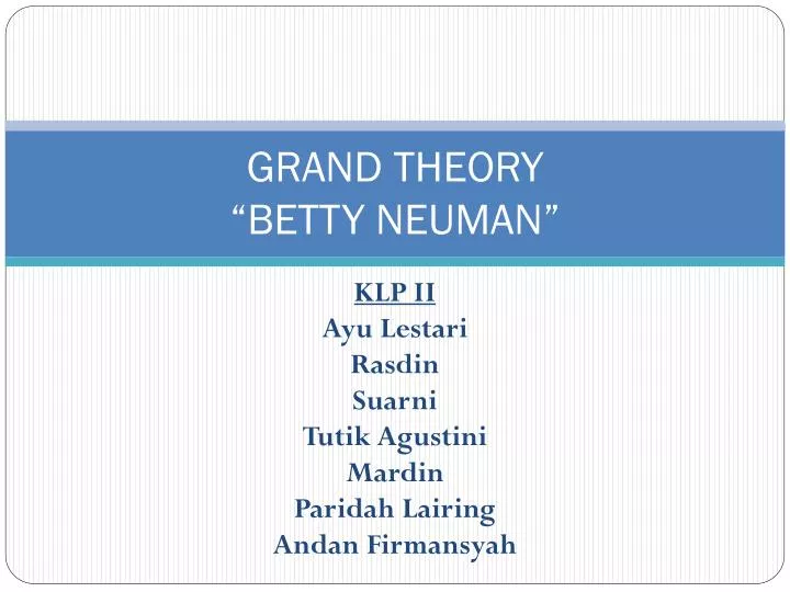 betty neuman theory betty neuman theory