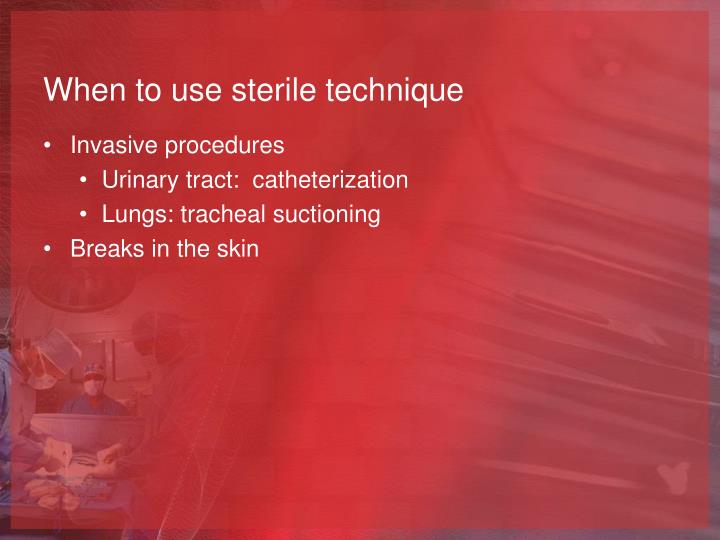 PPT STERILE TECHNIQUE PowerPoint Presentation ID2213243