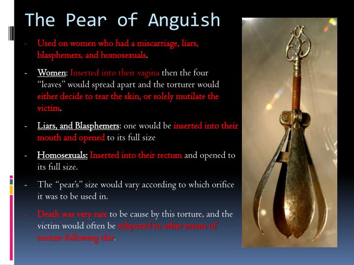 Pear of anguish being used video Pear of anguish being used video