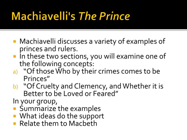 in the prince machiavelli advises rulers to