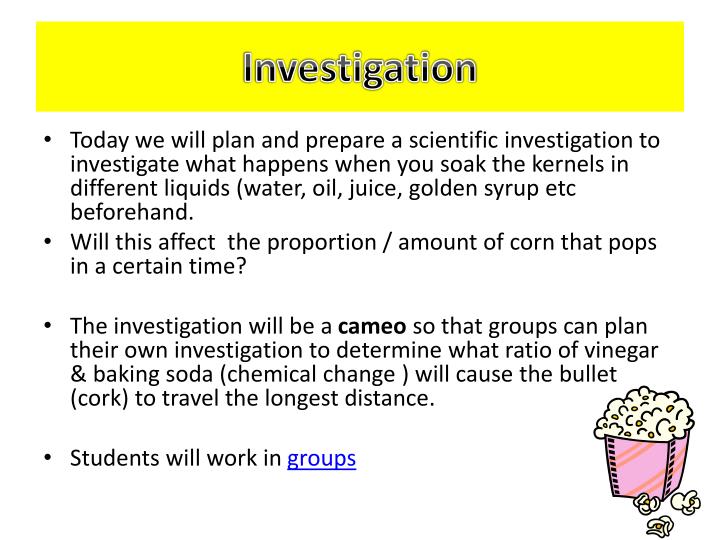 what does investigation mean in science