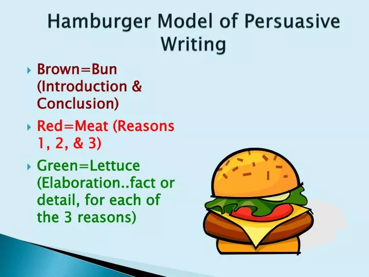 How to write an essay hamburger