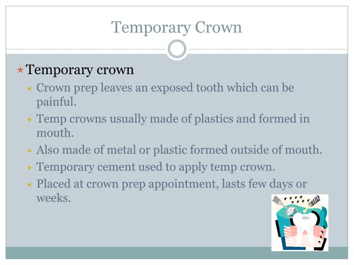 temporary crown restoration ppt presentation tooth