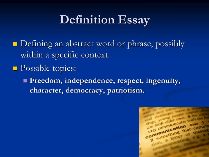 Definition Essay