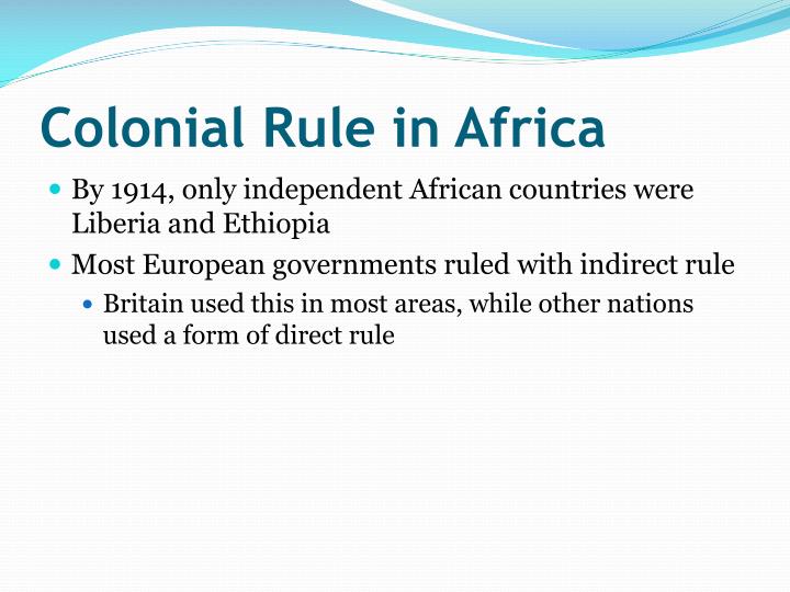 colonial rule in africa Africa: british colonies - history of british colonial rule in africa, precolonial racial and ethnic relations in british colonial africa. colonial rule in africa Africa: british colonies - history of british colonial rule in africa, precolonial racial and ethnic relations in british colonial africa.