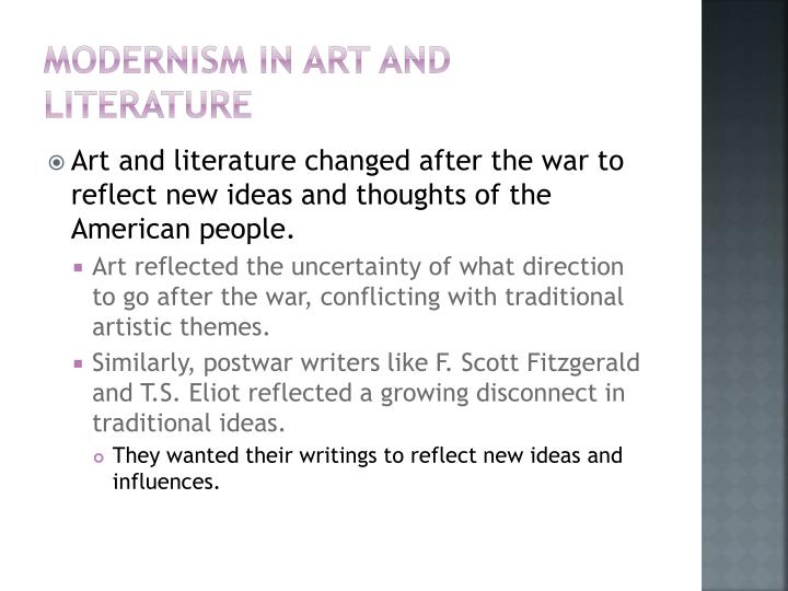 modernism in art and literature modernism in art and literature