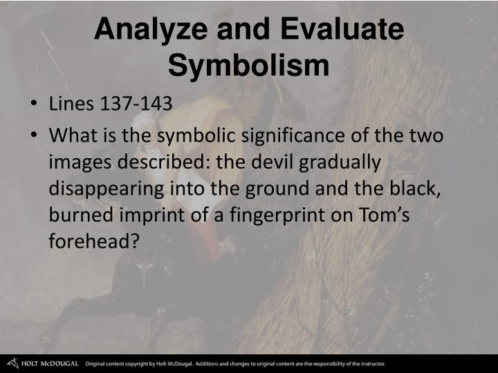 Devil tom walker symbolism essay