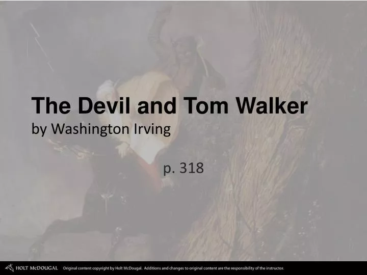 Essay On The Devil And Tom Walker