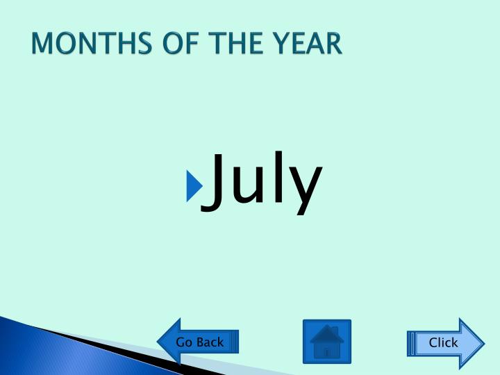 months of the year ppt