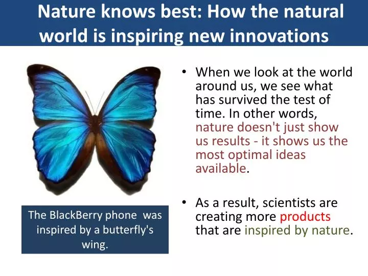 nature knows best nature knows best