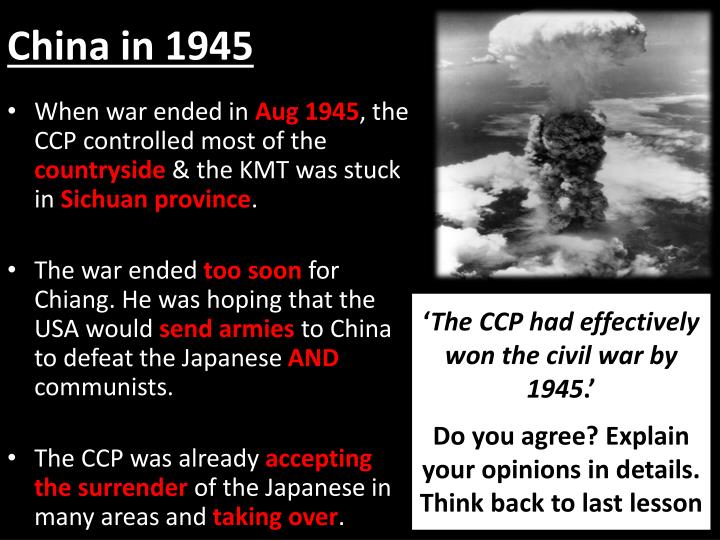 why did the ccp win the Why did a communist revolution happen in china - part ii v why did the communists win the chinese revolution / civil war a the appeal of marxism. why did the ccp win the Why did a communist revolution happen in china - part ii v why did the communists win the chinese revolution / civil war a the appeal of marxism.