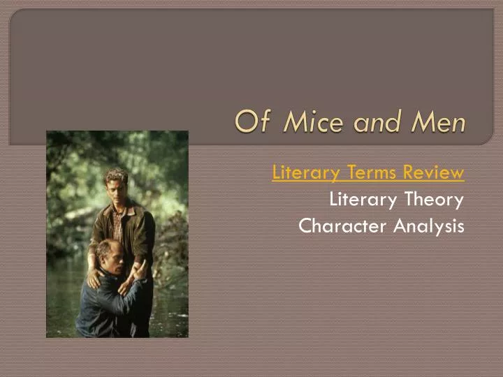 allegory of mice and men allegory of mice and men