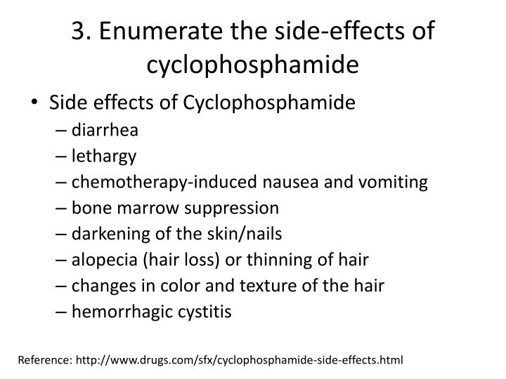 Side Effects Of Cyclophosphamide Cytoxan