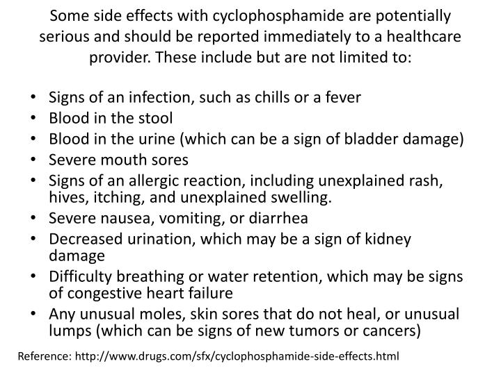Cyclophosphamide Side Effects Bladder