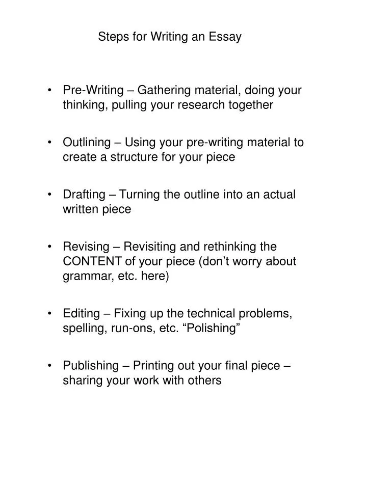 Writing an essay powerpoint