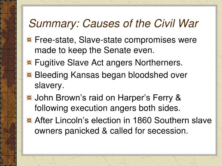 CAUSES OF THE CIVIL WAR by Paul Calore