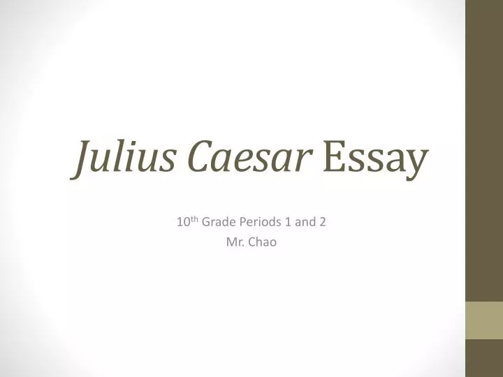 Research Paper On Julius Caesar