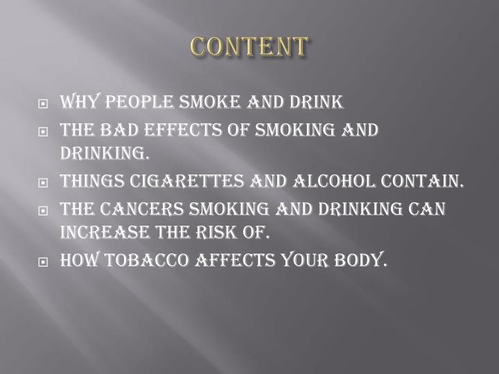 the influence of peer pressure in succumbing to alcohol and cigarettes 58 the smoking behaviour of peers, and peer attitudes and norms show / hide chapter menu michell 16 concluded that the effect of peer pressure as an influence on adolescent health behaviour is not proven, gender, access to cigarettes at home) they estimated that a 10% increase in the proportion of classmates who smoke will increase. the influence of peer pressure in succumbing to alcohol and cigarettes 58 the smoking behaviour of peers, and peer attitudes and norms show / hide chapter menu michell 16 concluded that the effect of peer pressure as an influence on adolescent health behaviour is not proven, gender, access to cigarettes at home) they estimated that a 10% increase in the proportion of classmates who smoke will increase.