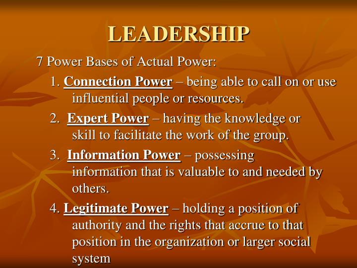 PPT - LEADERSHIP PowerPoint Presentation - ID:2397276