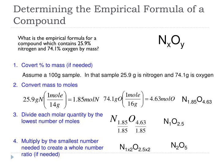ppt chapter 12 chemical quantities powerpoint determining empirical formula