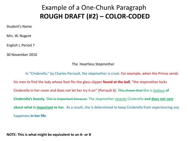 PPT Writing A ONE Chunk Paragraph PowerPoint Presentation ID 2410454