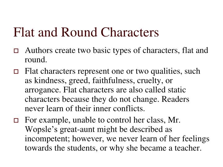round or flat character round or flat character