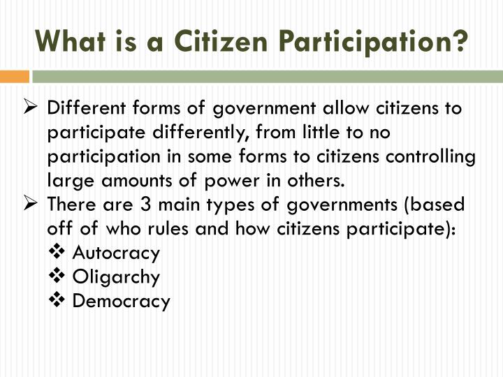 PPT - Citizen Participation PowerPoint Presentation - ID:2425293