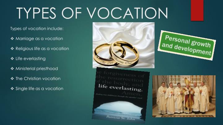 vocation types presentation ppt religious christian marriage powerpoint priesthood slideserve