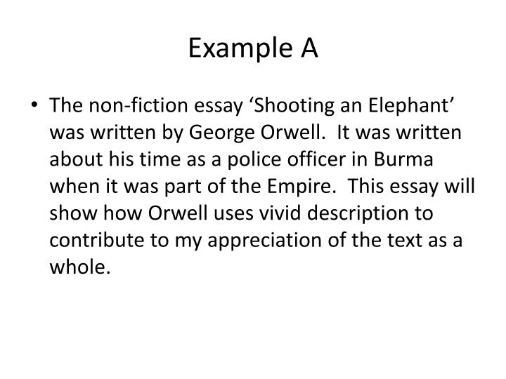 George orwell shooting an elephant essay