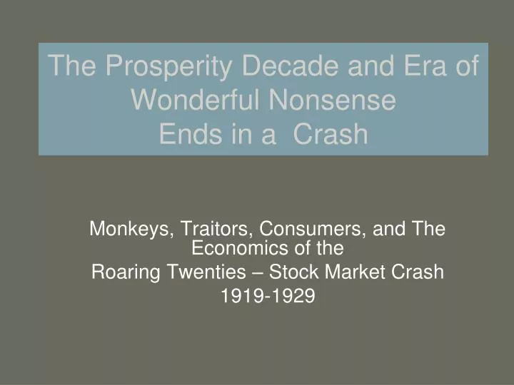stock market crash 1929 powerpoint