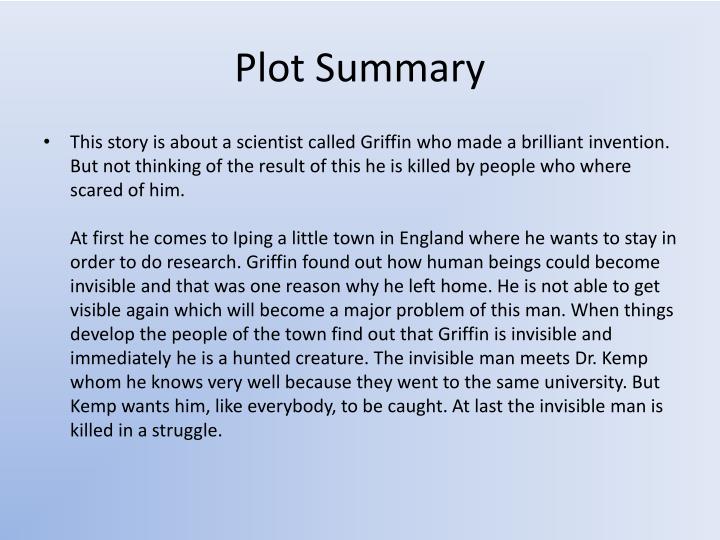 summary of the invisible man A summary of chapter 1 in ralph ellison's invisible man learn exactly what happened in this chapter, scene, or section of invisible man and what it means perfect for acing essays, tests, and quizzes, as well as for writing lesson plans. summary of the invisible man A summary of chapter 1 in ralph ellison's invisible man learn exactly what happened in this chapter, scene, or section of invisible man and what it means perfect for acing essays, tests, and quizzes, as well as for writing lesson plans.