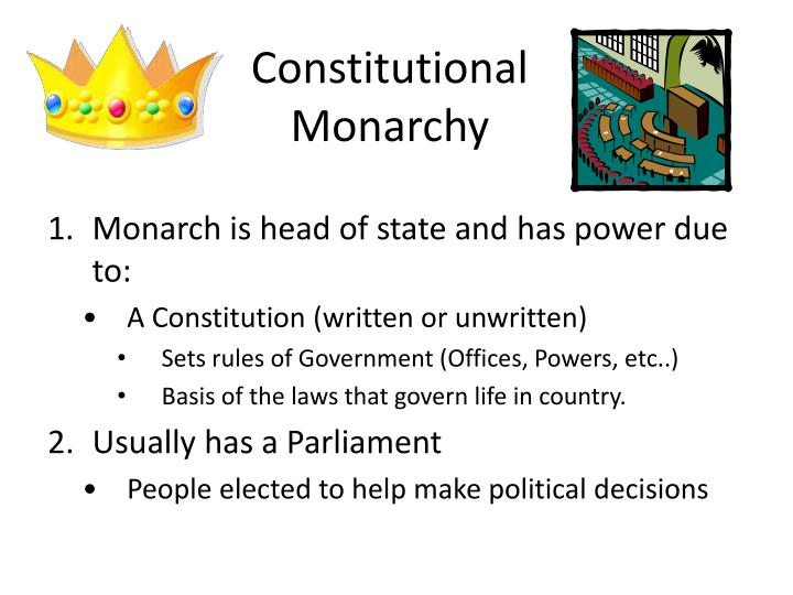 absolute monarchy and constitutional monarchy