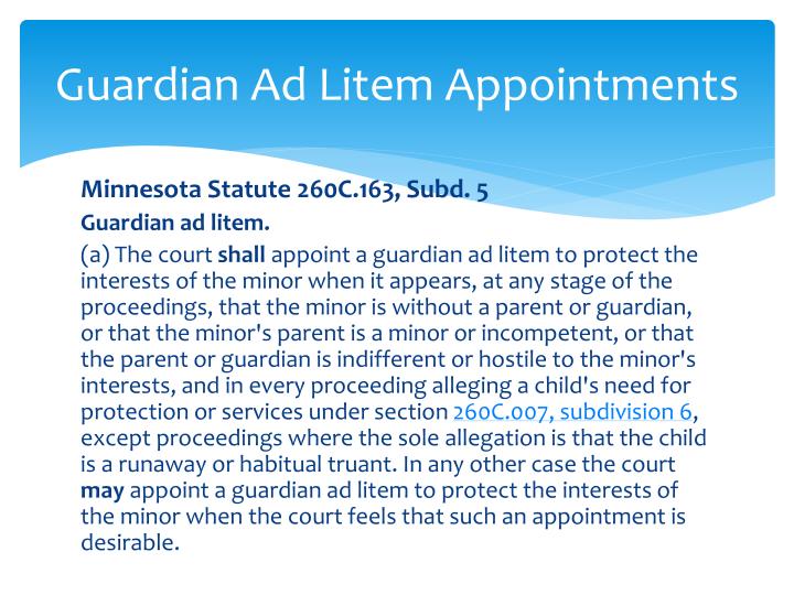 an introduction to the guardian ad litem an introduction to the guardian ad litem