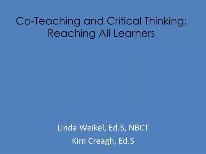 critical thinking in the classroom ppt critical thinking in the classroom ppt