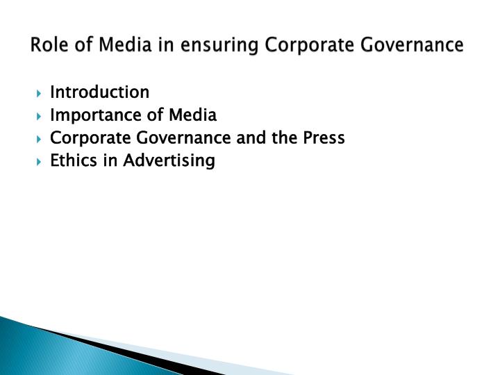 role and importance of corporate governance Corporate governance is the system of rules the board is tasked with making important decisions, such as corporate officer appointments. role and importance of corporate governance Corporate governance is the system of rules the board is tasked with making important decisions, such as corporate officer appointments.