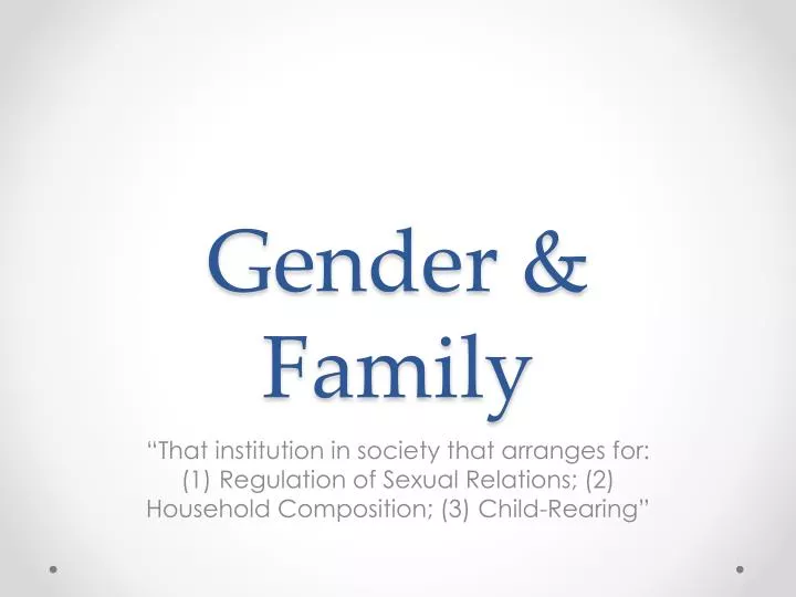 Sex and gender sociology powerpoint
