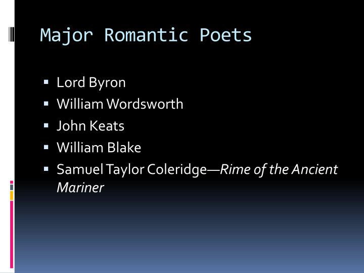 romantic poetry rime of the ancient romantic poetry rime of the ancient
