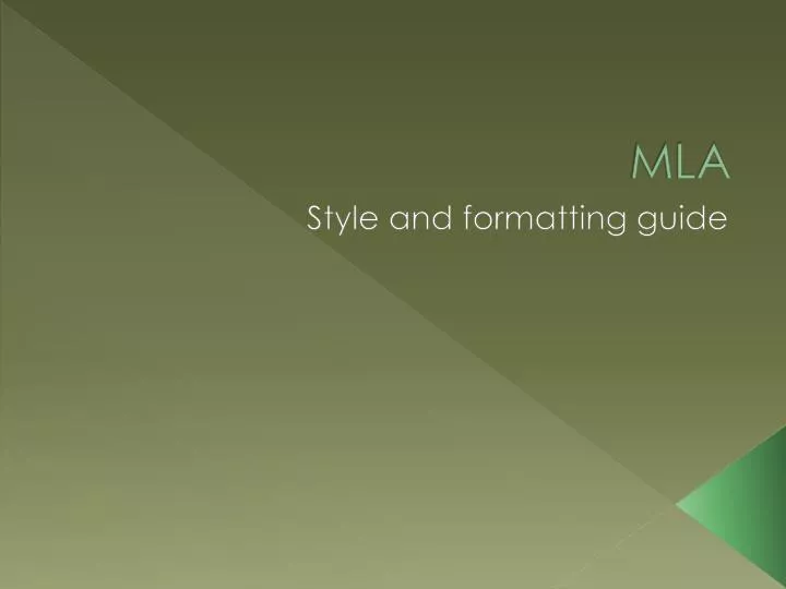 Mla formatting term paper