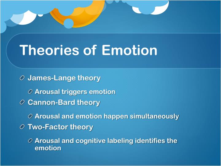 theories of emotion theories of emotion