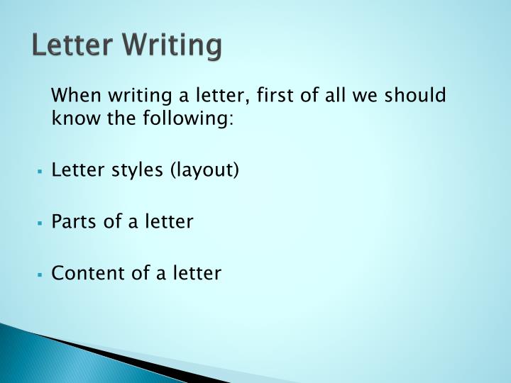 How to write an application letter powerpoint