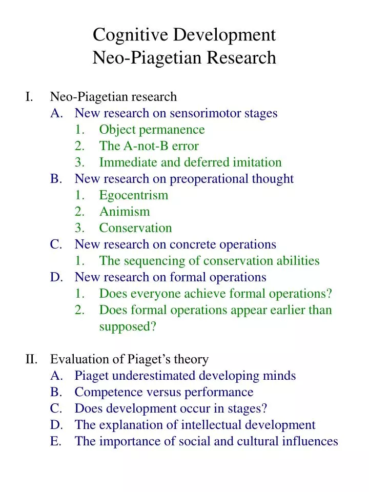 Research Report Piagets Theory