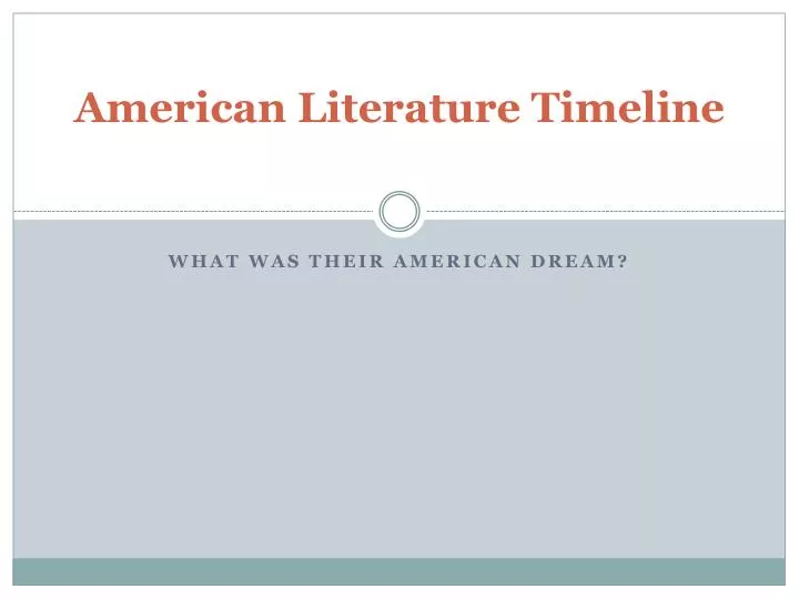 american literature ppt presentation