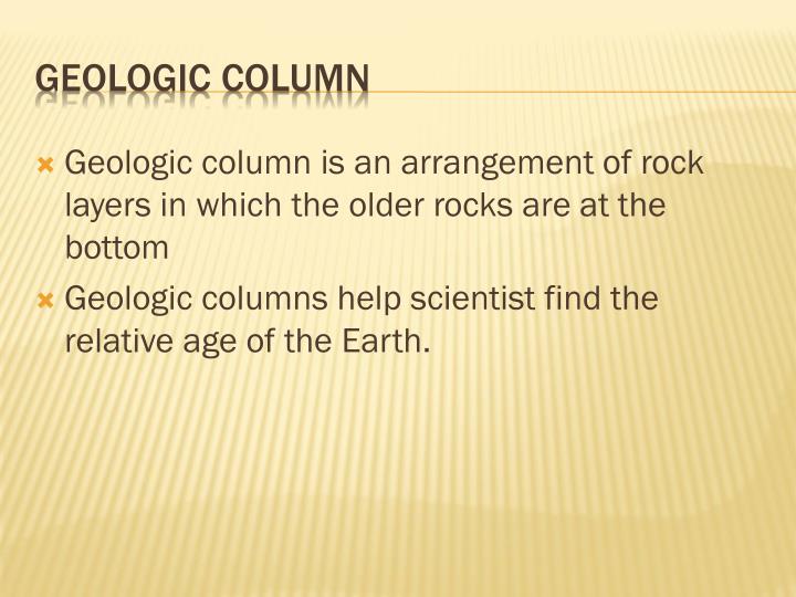how is the geologic column used in relative dating dating fuji bikes