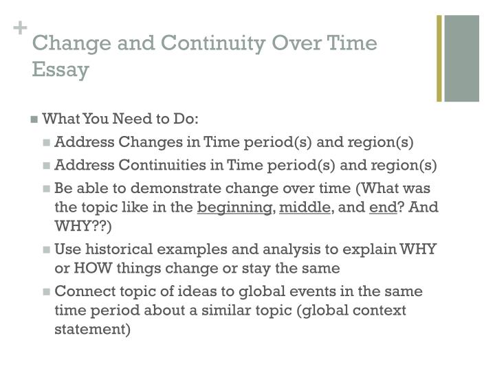 change and continuity over time essay prompts