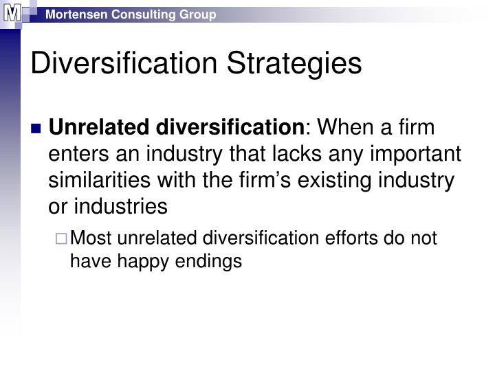 Unrelated diversification business strategy