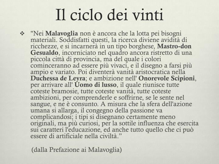 Verga E Il Ciclo Dei Vinti