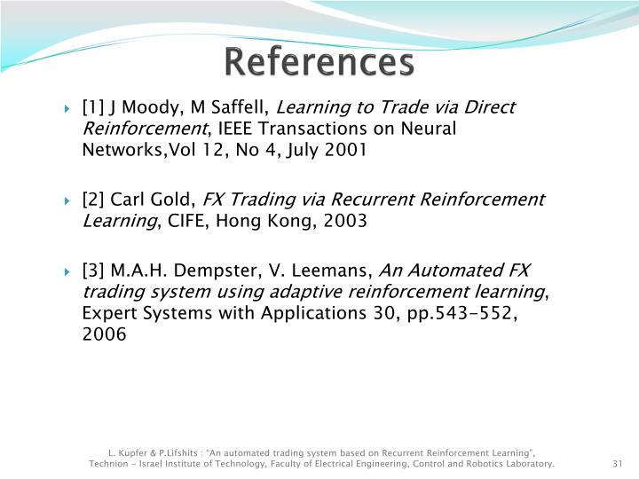 An automated fx trading system using adaptive reinforcement learning